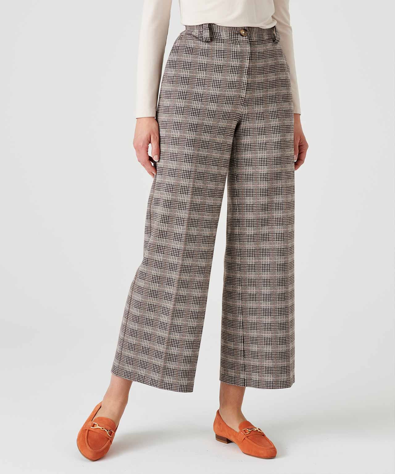 Damart 7/8 Knitted Check Trousers