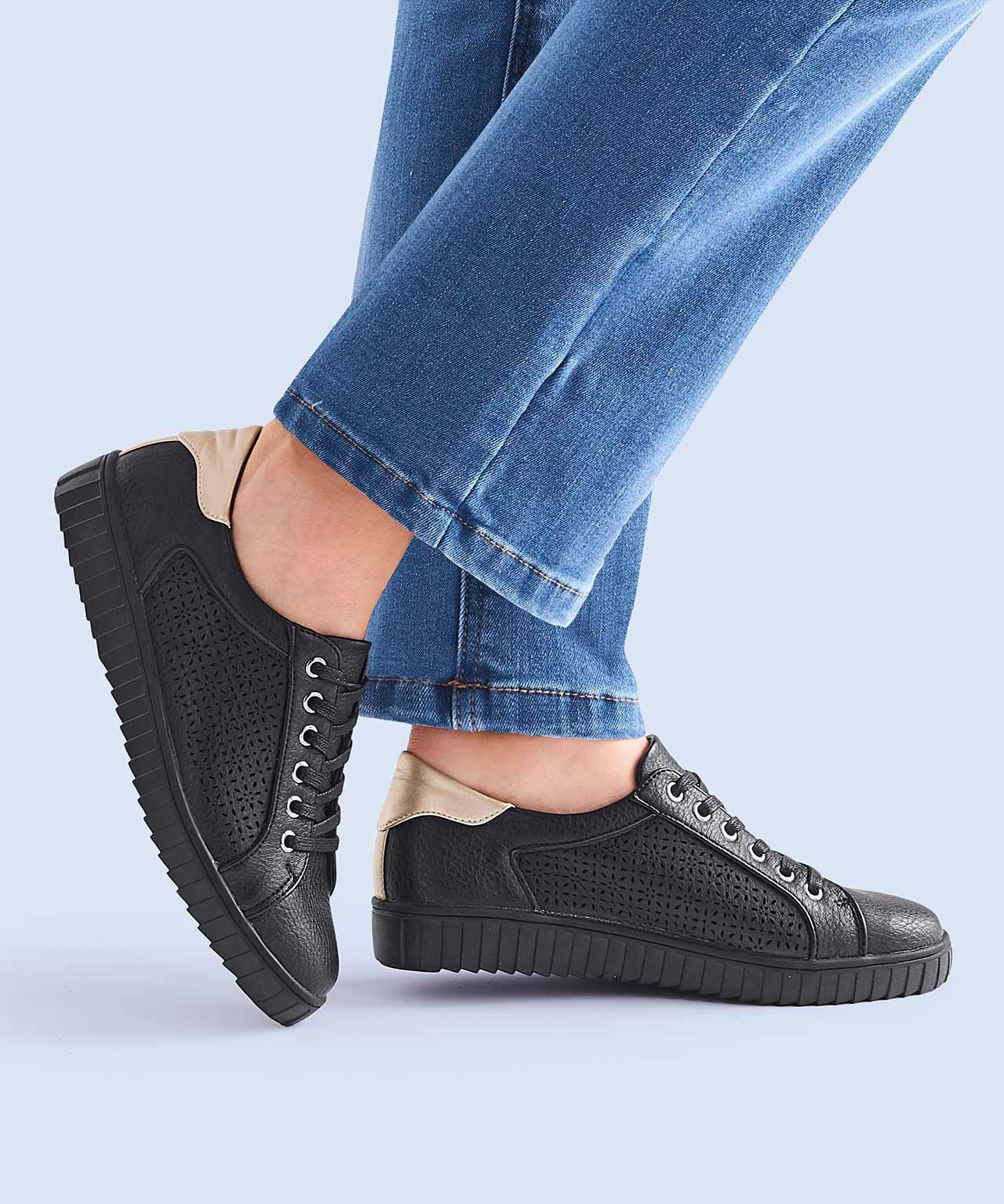 Damart Cushion-walk Lattice Detail Trainers