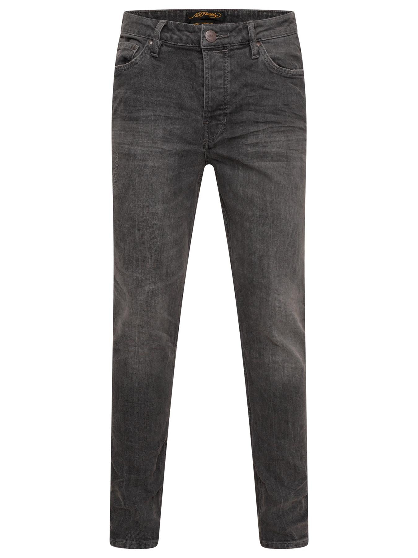Ed Hardy | Mens Designer Slim Fit Jeans - Grey / 28W