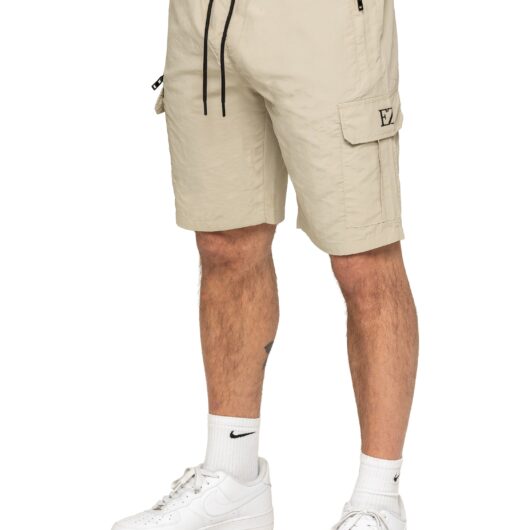 Enzo | Mens Utility Cargo Shorts - Stone / S