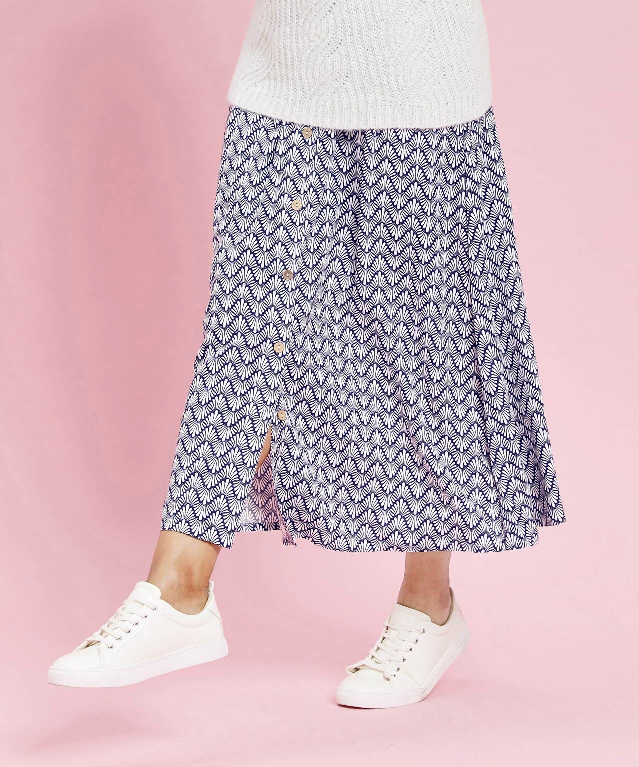 Damart Button-through Skirt